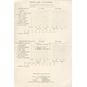 MARLBOROUGH V CHELTENHAM 1962 CRICKET SCORECARD