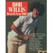 BOB WILLIS 1981 (WARWICKSHIRE AND ENGLAND) SIGNED CRICKET BENEFIT BROCHURE