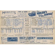 ENGLAND V SOUTH AFRICA 1955 (HEADINGLEY) CRICKET SCORECARD