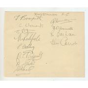 KINGSTONIAN FOOTBALL CLUB 1947 SIGNED ALBUM PAGE