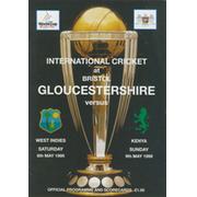 GLOUCESTERSHIRE V WEST INDIES AND KENYA 1999 CRICKET PROGRAMME