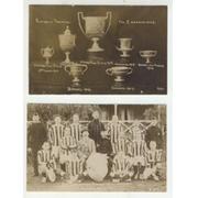 THE CAMERONIANS FOOTBALL TROPHIES 1906-10 POSTCARD - INCLUDING DURAND CUP, INDIA