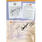 NATIONAL FOOTBALL MUSEUM HALL OF FAME DINNER MENU 2006 - PROFUSELY SIGNED