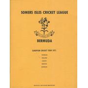 SOMERS ISLES CRICKET LEAGUE (BERMUDA) CRICKET TOUR TO EUROPE 1971 - SOUVENIR BROCHURE