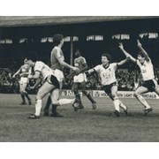 FULHAM  V BRIGHTON 1985 (WILSON CELEBRATES) FOOTBALL PRESS PHOTOGRAPH