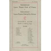 GREAT BRITAIN V FRANCE 1934 (QUEEN