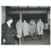 FULHAM PLAYERS RETURNING FROM F.A. CUP SEMI-FINAL 1958 FOOTBALL PHOTOGRAPH