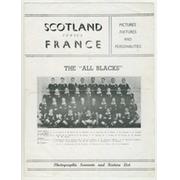 SCOTLAND V FRANCE 1954 PIRATE RUGBY PROGRAMME