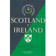 SCOTLAND V IRELAND 1955 RUGBY PROGRAMME