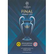 BORUSSIA DORTMUND V BAYERN MUNICH 2013 (CHAMPIONS LEAGUE FINAL) FOOTBALL PROGRAMME