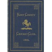 KENT COUNTY CRICKET CLUB 1921 [BLUE BOOK]