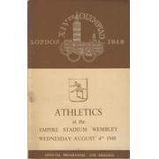 LONDON OLYMPICS 1948 - 4TH AUGUST ATHLETICS PROGRAMME