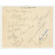 AMERICAN "ALL STARS" BASEBALL TEAM 1955 (TOUR TO SOUTH AFRICA) AUTOGRAPHS
