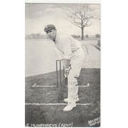 EDWARD HUMPHREYS (KENT) CRICKET POSTCARD