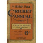 ATHLETIC NEWS CRICKET ANNUAL 1921
