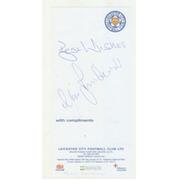 ALAN BIRCHENALL (LEICESTER CITY) SIGNED COMPLIMENT SLIP