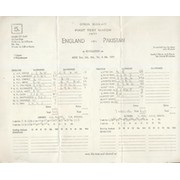 ENGLAND V PAKISTAN 1971 (EDGBASTON) CRICKET SCORECARD - ZAHEER 274