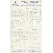 KENT V SOMERSET 1973 CRICKET SCORECARD - COWDREY