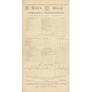 MIDDLESEX V WORCESTERSHIRE 1932 CRICKET SCORECARD