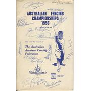 AUSTRALIAN FENCING CHAMPIONSHIPS 1956 PROGRAMME - EXTENSIVELY SIGNED