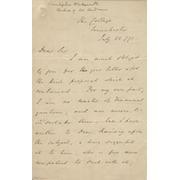 CHARLES WORDSWORTH SIGNED LETTER 1871 - INSTIGATOR OF BOAT RACE AND CRICKET VARSITY MATCH