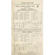 ENGLAND V AUSTRALIA 1953 (OVAL) CRICKET SCORECARD  - ENGLAND RECOVER ASHES