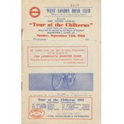 "TOUR OF THE CHILTERNS" CYCLE RACE 1952 PROGRAMME