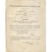 FILEY GOLF CLUB 1933 ACCOUNTS & BALANCE SHEET