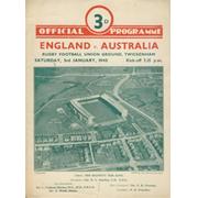 ENGLAND V AUSTRALIA 1948 RUGBY PROGRAMME