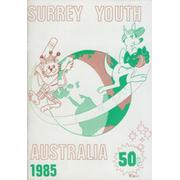 SURREY YOUTH CRICKET TOUR TO AUSTRALIA 1985