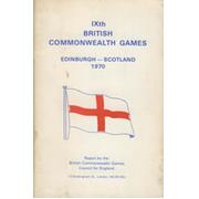 IXTH BRITISH COMMONWEALTH GAMES EDINBURGH 1970 - COUNCIL OF ENGLAND REPORT