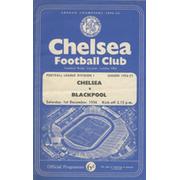 CHELSEA V BLACKPOOL 1956 FOOTBALL PROGRAMME
