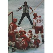 SOVIET UNION V POLAND 1980 (LAKE PLACID WINTER OLYMPICS) ICE HOCKEY PHOTOGRAPH