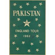 PAKISTAN ENGLAND TOUR 1962 CRICKET BROCHURE - SIGNED BY HANIF AND MUSHTAQ MOHAMMAD