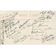 SOUTH AFRICA FOOTBALL TEAM 1924 SIGNED POSTCARD (THEIR FIRST INTERNATIONAL TEAM)