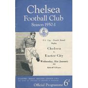 CHELSEA V EXETER CITY 1950-51 FOOTBALL PROGRAMME