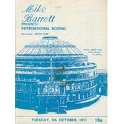 CHRIS FINNEGAN V ROGER ROUSE 1971 BOXING PROGRAMME