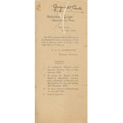 BARBADOS CRICKET ASSOCIATION REPORT AND STATEMENT OF ACCOUNTS 1934 (FIRST YEAR).