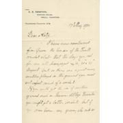 A.E. NEWTON (SOMERSET) 1935 CRICKET LETTER