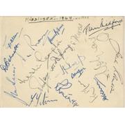 MIDDLESEX 1948-49 CRICKET AUTOGRAPHS