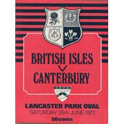 CANTERBURY V BRITISH ISLES 1977 RUGBY PROGRAMME (SIGNED BY 12 BRITISH LIONS)