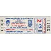 ROCKY MARCIANO V JERSEY JOE WALCOTT 1953 BOXING TICKET