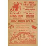 SUGAR RAY ROBINSON V CARMEN BASILIO 1957 BOXING ADVERTISING POSTER