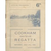 COOKHAM AMATEUR REGATTA 1923 OFFICIAL PROGRAMME
