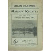 MARLOW REGATTA 1923 OFFICIAL PROGRAMME