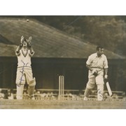 ESSEX V KENT 1949 (EVANS CATCHES AVERY) SIGNED CRICKET PHOTOGRAPH