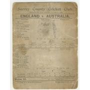ENGLAND V AUSTRALIA 1899 (5TH TEST) CRICKET SCORECARD