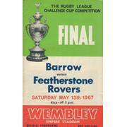 BARROW V FEATHERSTONE ROVERS 1967 (CHALLENGE CUP FINAL) RUGBY LEAGUE PROGRAMME