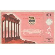 ROME OLYMPIC GAMES 1960 ENTRANCE TICKET
