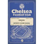 CHELSEA V ESPORTE CLUBE BAHIA 1956-57 FOOTBALL PROGRAMME